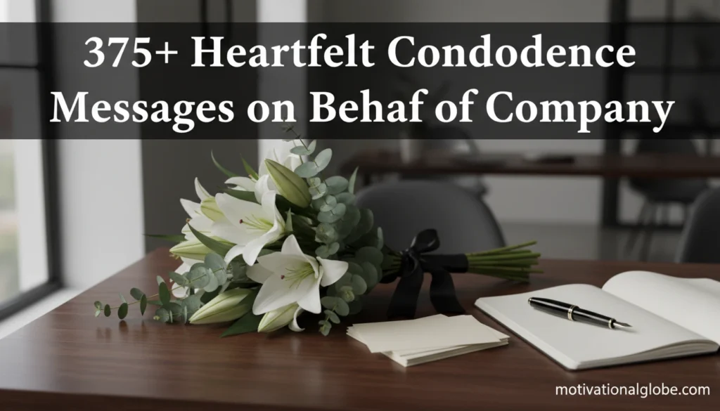 375+ Heartfelt Condolence Messages on Behalf of Company