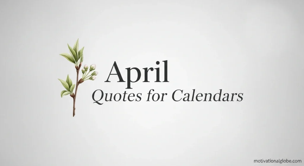 April Quotes for Calendars